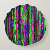 Glitch tech abstract pattern ラウンドクッション (裏面)