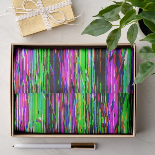Glitch tech abstract pattern 薄葉紙 (ギフト)