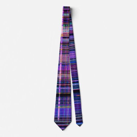 Glitch tech abstract pattern print tie ネクタイ (正面)