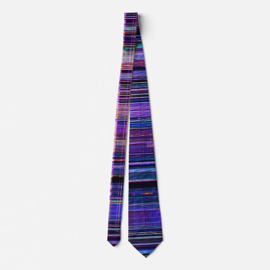 Glitch tech abstract pattern print tie ネクタイ (裏面)