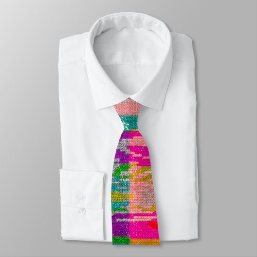 Glitch tech abstract pattern print tie ネクタイ (タイ)