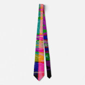 Glitch tech abstract pattern print tie ネクタイ (正面)