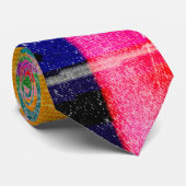 Glitch tech abstract pattern print tie ネクタイ (ロール)