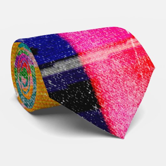Glitch tech abstract pattern print tie ネクタイ (ロール)