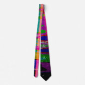 Glitch tech abstract pattern print tie ネクタイ (裏面)