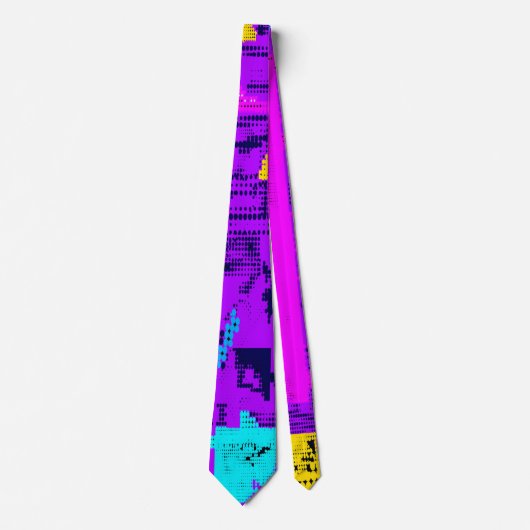 Glitch tech abstract pattern tie ネクタイ (正面)