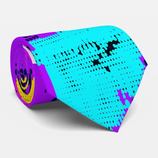 Glitch tech abstract pattern tie ネクタイ (ロール)