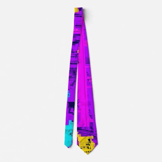 Glitch tech abstract pattern tie ネクタイ (裏面)