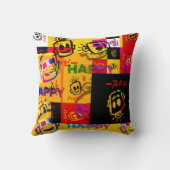 GLITCHED HAPPY Pillow クッション (裏面)
