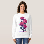 Glitched Roses Grow Louder スウェットシャツ (正面フル)