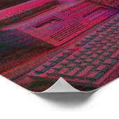Glitched Terminal | Vaporwave Techcore ポスター (角)