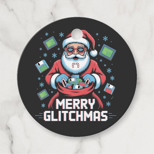 Glitchmasコメリーーディングプログラマサンタ・クリスマス フェイバータグ (正面)
