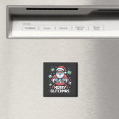 Glitchmasコメリーーディングプログラマサンタ・クリスマス マグネット (インサイチュ (食洗機))