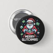 Glitchmasコメリーーディングプログラマサンタ・クリスマス 缶バッジ (正面&裏面)