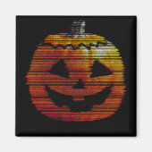 Glitchy TV Pumpkin マグネット (正面)