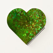 Glite glam green glitter notebook or Journal! ノートブック (裏面)