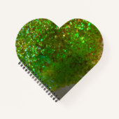 Glite glam green glitter notebook or Journal! ノートブック (正面)