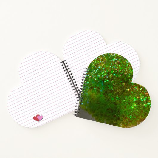 Glite glam green glitter notebook or Journal! ノートブック (内部)