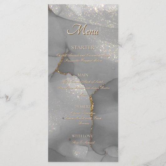 Glitter Alcohol Ink Chic Flat Menu メニュー (正面)