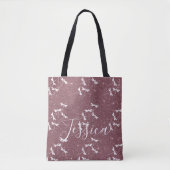 Glitter and dragonflies personalized  トートバッグ (正面)