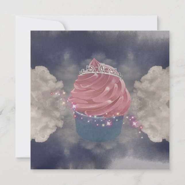 Glitter and Pink Cupcake Princes Sparkle Tiara (正面)
