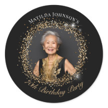 Glitter Black Gold 70th Birthday Party