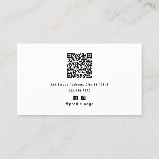 Glitter brush modern salon Business Card 名刺 (裏面)