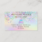 glitter cake logo faux pastel glitter  名刺 (裏面)