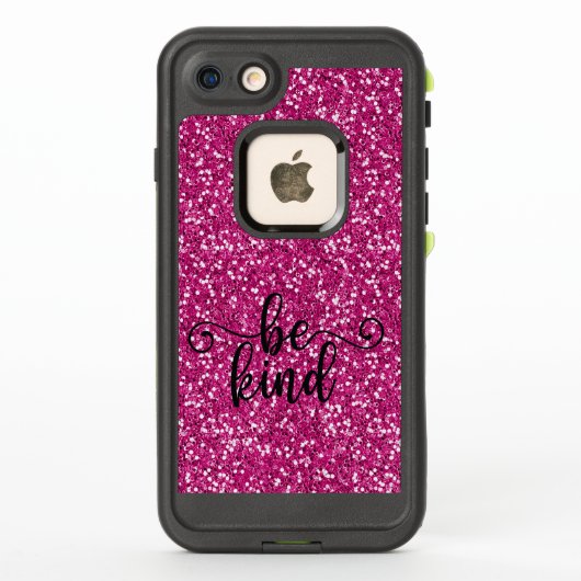 glitter case, be kind LifeProof iPhoneケース (裏面)