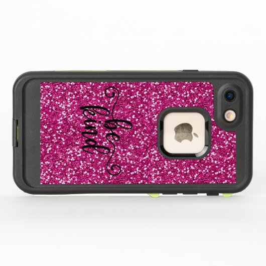 glitter case, be kind LifeProof iPhoneケース (裏面横)