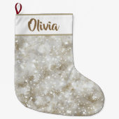 Glitter Christmas Stocking | Personalized Name  ラージクリスマスストッキング (正面)