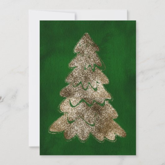 Glitter Christmas Tree Card  シーズンカード (正面)