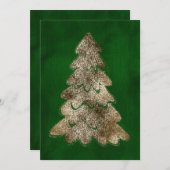 Glitter Christmas Tree Card シーズンカード (正面/裏面)