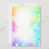 Glitter Colorful Sequin Art Party Birthday 招待状 (裏面)