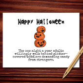 Glitter-Covered Toddlers and Free Candy Halloween カード