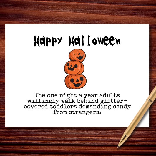 Glitter-Covered Toddlers and Free Candy Halloween カード