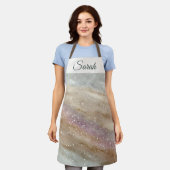 Glitter Custom Name Christmas Apron エプロン (着用した状態)