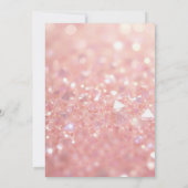 Glitter Diamonds Rose Gold Chic Photo Sweet 16 招待状 (裏面)