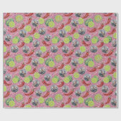 Glitter Disco Lime & Chili Pattern ラッピングペーパー (フラット)