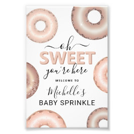 Glitter Donut Baby Sprinkle Girl Welcome フォトプリント