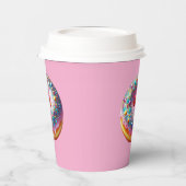 Glitter donut paper cup. 紙コップ (左)