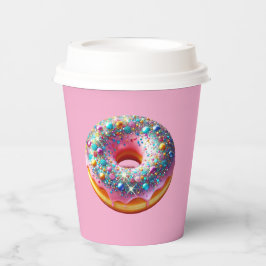 Glitter donut paper cup. 紙コップ