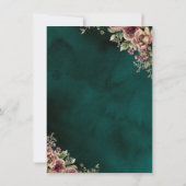 Glitter Dress,Butterfly Floral Green Quinceañera 招待状 (裏面)