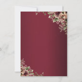 Glitter Dress,Butterfly Floral Red Quinceañera 招待状 (裏面)