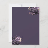 Glitter Dress,Butterfly Purple Roses Quinceañera 招待状 (裏面)