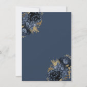 Glitter Dress,Butterfly Roses Navy BlueQuinceañera 招待状 (裏面)