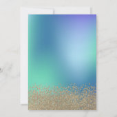 Glitter Dress, Diamonds Blue Ombre 50th Birthday 招待状 (裏面)