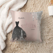 Glitter Drips,Dress,Eiffel Tower Sweet 16 クッション (ブランケット)