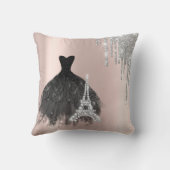 Glitter Drips,Dress,Eiffel Tower Sweet 16 クッション (裏面)