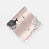 Glitter Drips,Dress,Eiffel Tower Sweet 16 スタンダードランチョンナプキン (角)